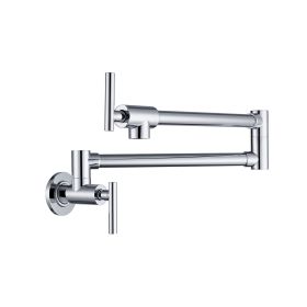 Wall Mount Folding Kitchen Pot Filler Faucet (Color: as Pic)